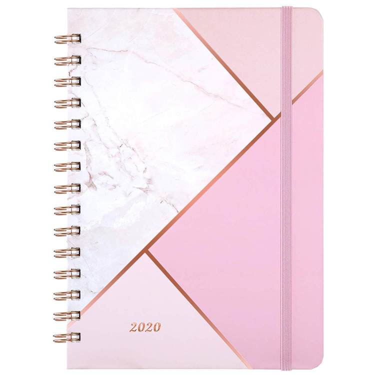 2020 Твърди корици A5 Spiral Paper Notebook Diary